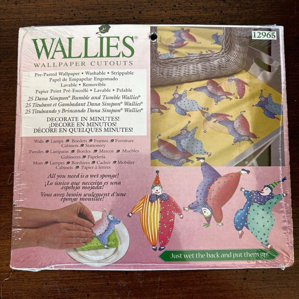 Wallies Wallpaper Cutouts Border Clowns Childrens Room Nursery Home Decor Kids